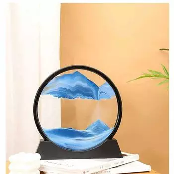 Глубоководный песчаный декор 3D зыбучие пески Картина Новые жидкие песочные часы Домашний декор Black розовый