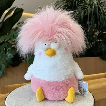 Глупая кукла-цыпленок, плюшевая игрушка, тряпичная кукла, кукла-овощ, подушка-компаньон, забавный праздничный подарок для девочек One Size розовый