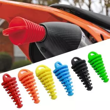 Глушитель для мотоцикла, круглый глушитель выхлопной трубы, защитная крышка, комплект заглушек для выхлопной трубы KTM Yamaha Husqvarna Dirt Pit Bike красный