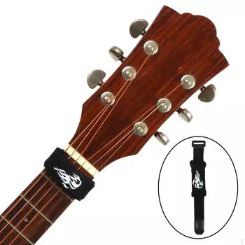 Глушитель струн для базовой гитары Глушение грифа для 4-струнной 6-струнной акустической электрогитары Классика Flame
