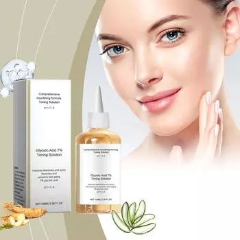 GlycolicAcid 7% Toning Resurfacing Solution 100ml Успокаивающий тоник для лица, тоник для сухой кожи, увлажняющий, очищающий, балансирующий тоник для лица One Size
