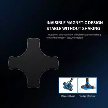 GM961 Алюминиевый вертикальный держатель видеокарты с одной опорой, кронштейн для настольного ПК, чехол для видеокарты серебряный