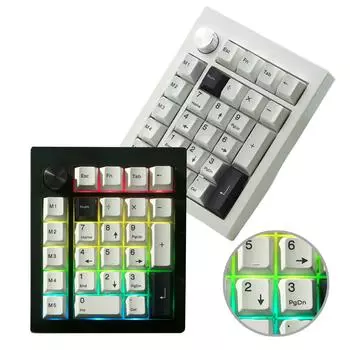 GMK26 2.4Ghz Numpad Беспроводная механическая цифровая клавиатура 26 клавиш Три режима USB с подсветкой для эффективного ввода данных чёрный