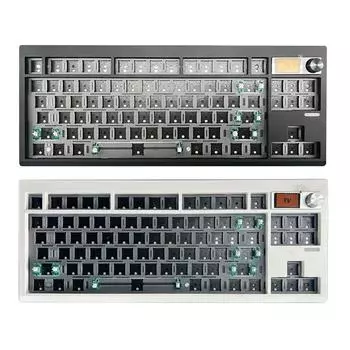 GMK87 Комплект механической клавиатуры Компьютерная клавиатура с ручкой и экраном для ноутбука чёрный