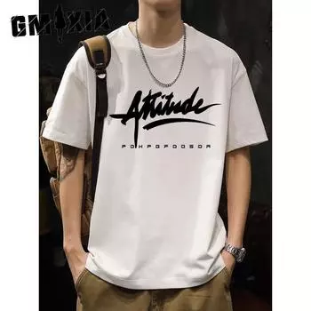 GMXIA Модные повседневные летние блузки и рубашки с коротким рукавом и круглым вырезом M