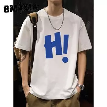 GMXIA Модные повседневные летние блузки и рубашки с коротким рукавом и круглым вырезом M