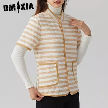 GMXIA Осень-зима женский трикотажный цветной хлопок домашний повседневный комфортный комплект для мам дышащий теплый кондиционер короткий рукав топ M