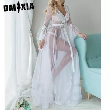 GMXIA Пляжное праздничное платье для похудения, супер фея, длинная юбка, платье для летних женщин S белый