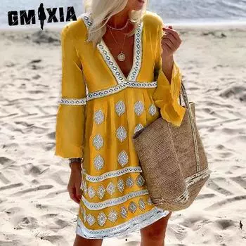 GMXIA Весна-лето Женское платье с индивидуальным принтом и позиционированием, средней длины, со средним рукавом S красный