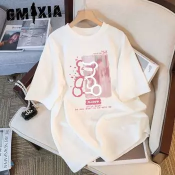 GMXIA Women s Fashion Casual Summer Short Sleeve O-Neck Blouses & Shirts S