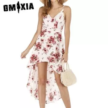 GMXIA Женское сексуальное кружевное платье с неровным подолом S