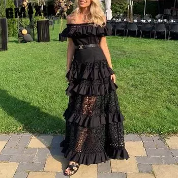 GMXIA Женская мода лето весна однотонный принт короткий рукав одно плечо высокая талия повседневные платья S белый