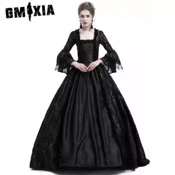 GMXIA Женская мода осень-зима однотонный принт длинный рукав квадратный воротник высокая талия повседневные платья S бордовый