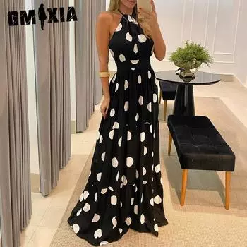 GMXIA Женские модные летние весенние повседневные платья без рукавов S белый