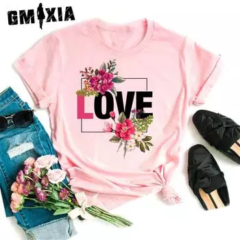 GMXIA женские модные повседневные футболки и топы с круглым вырезом с короткими рукавами и рождественской елкой Санта-Клауса S