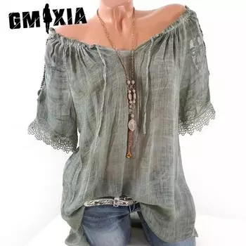 GMXIA женские модные повседневные летние однотонные блузки и рубашки с короткими рукавами с принтом S жёлтый