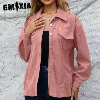 GMXIA Женские модные повседневные осенне-зимние кардиганы с длинными рукавами S розовый
