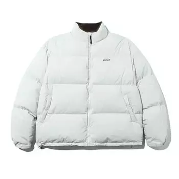 Gnemoah Basic Style Baggy Coat Bread Coat Gray Blue L