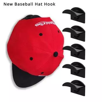 Гнев Одежда Пальто 1/5/10 Бейсболка Не Требуется Сверления Повседневная Шляпа Коробка Для Хранения Клейкие Настенные Крючки Дома. Стеллажи 1pcs чёрный