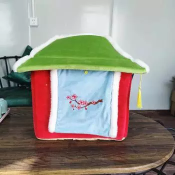 Гнездо для домашних животных в китайском стиле и гнездо для домашних животных в японском стиле, универсальное гнездо для собак и кошек на все четыре сезона, съемное M34*38*41cm