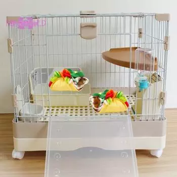 Гнездо для хомяка, мягкий удобный туннель для морских свинок, полузакрытое пространство большого размера - для маленьких домашних животных жёлтый