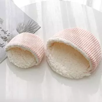 Гнездо для хомяка, теплая кровать, уютный домик для сна, пещера для маленьких питомцев, мягкое место для отдыха морских свинок, карликовых кроликов, хорьков, ежей, белок S розовый