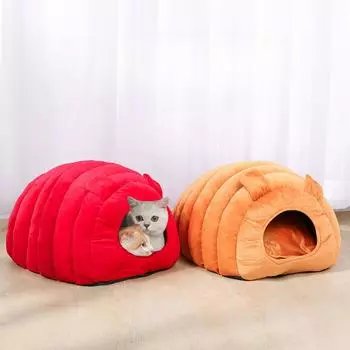 Гнездо для кошек Deep Sleep, закрытое, в форме овцы, домик для домашних животных, плюшевый мишка, маленькая собака, креативные товары для животных, будка 47*38*32cm