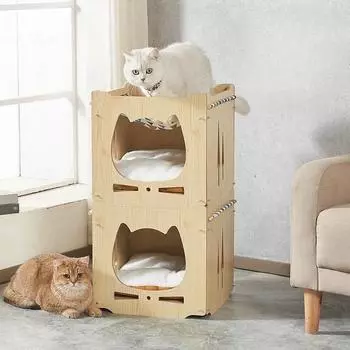 Гнездо для кошек Four Seasons Stackable Cat Bed House Furniture House Pet Supplies Cat Hammock L within 9kg