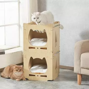 Гнездо для кошек Four Seasons Stackable Cat Bed House Furniture House Pet Supplies Cat Hammock L within 9kg