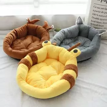 Гнездо для кошек и домашних животных, мультяшный флисовый домик для собак, щенков, скамейка, подушка для собак, теплый зимний коврик для щенков, будка for 3 to 5kg pets