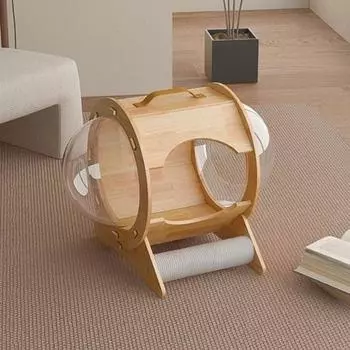 Гнездо для кошек, космическая капсула, прочная деревянная рамка для лазанья для кошек, когтеточка, закрытый дом, теплый дом, товары для животных, принадлежности, аксессуары