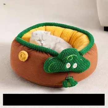 Гнездо для кошек Зимняя теплая кроватка для предотвращения холодного сна Гнездо для кошек Диван 54 * 60 * 30cm