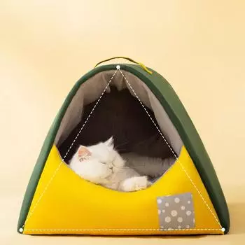 Гнездо для кошки, зимний теплый домик для кошки, закрытая кровать для кошки, которую можно разобрать и постирать, гнездо для собаки, принадлежности для сна домашних животных на все времена года