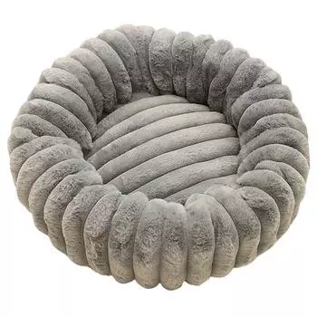 Гнездо для питомца Прямой Кролик Плюшевый Коврик для питомца Круглый Утолщенный Кошачье гнездо Зима Большая Клетка Товары для питомцев 40*40