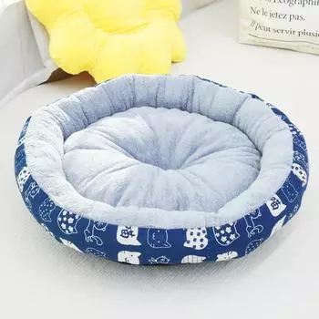 Гнездо для питомца с бархатной теплой собачьей будкой, круглой будкой для кошек, универсальной подушкой для сна для собак и кошек, повседневное соседство S-