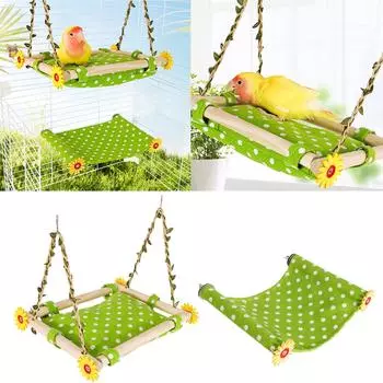 Гнездо для птиц Клетка для попугаев, стоящая на жердочке, клетка для птиц, гамак, кровать для маленьких птиц, спальное место из ткани, гамак для волнистых попугайчиков 2