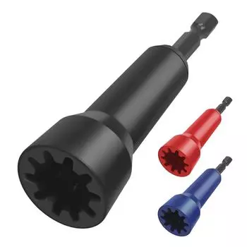 Гнездо для скручивания проволоки Spin Twisting с патроном 1/4 Быстрозажимной ручной инструмент Алюминиевый сплав Гнездо для скручивания проволоки Spin Twister чёрный