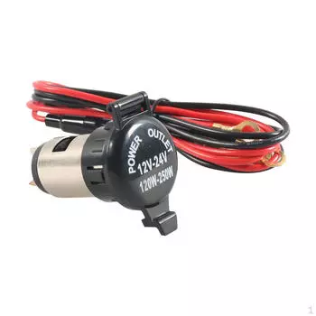 Гнездо прикуривателя автомобиля, простая установка с кабелем 1 м 12 В-24 В