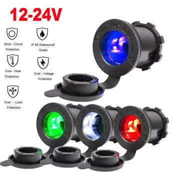 Гнездо прикуривателя для автомобиля, морского мотоцикла, квадроцикла, автофургона, розетка, розетка, водонепроницаемая вилка 12 В