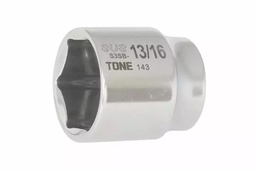 Гнездо TONE SUS Угол вилки Ширина под ключ (шестиугольный) С3СБ-26 9,5 мм (3/8 ) 13/16 дюймов