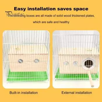 Гнездовой ящик для попугаев, деревянный ящик для разведения птиц, гнездо для птиц с насестом, клетка для птиц, домик для неразлучников, корелл, волнистых попугаев, амадин, попугаев S Right