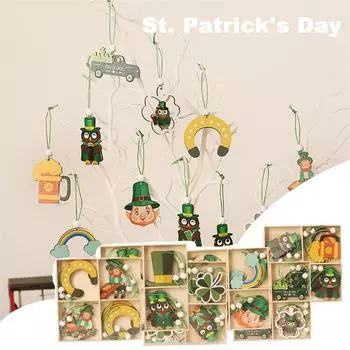 Гном деревянный кулон орнамент украшения фигурка деревянное ремесло ирландские подарки B