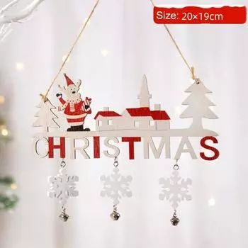 Gnome Santa Claus Wooden Hanging Ornament 2025 Merry Christmas Decoration for Home Door Xmas Tree Pendants Navidad New Year 2025