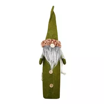 Gnomes Bottle Cover Christmas Wine Cover Santas Claus Bottle Bags Swedish Gnomes Topper For Home Christmas Decorations One Size зелёный