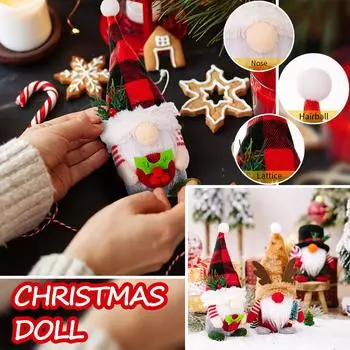 Гномы Плюшевый Рождественский декор в виде гнома Деревянные украшения ручной работы для пожилых людей Олений рог Карлик Рудольф Кукла для дома Кухонный стол Украшения Подарки One Size