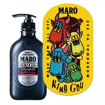 Gnu 3D шампунь для увеличения объема EX с оригинальной наклейкой 460мл Maro Kingnu Maroji Maro Maro Maro kinggnu [Продукт снят с производства] [King MARO]