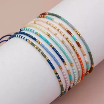 Go2boho Бисер Крошечные Браслеты Для Женщин Boho Pulseras Mujer Дизайнер Красочные Дружбы Регулируемые Ювелирные Аксессуары y2k
