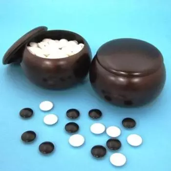 Go bowl Набор камней Go Набор пластиковых чаш Go из ценных пород дерева и твердого стекла, новый Go stone бамбук 9 мм (приблизительно. толстый) белый