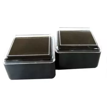 Go bowl Удобный для хранения пластиковый квадратный футляр (набор 2) чёрный