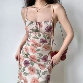 Go Girl Go Retro Summer Silm Suspender Skirt Image color S